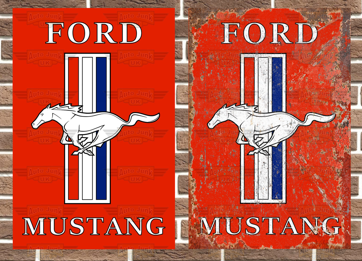 Ford Mustang Metal Sign