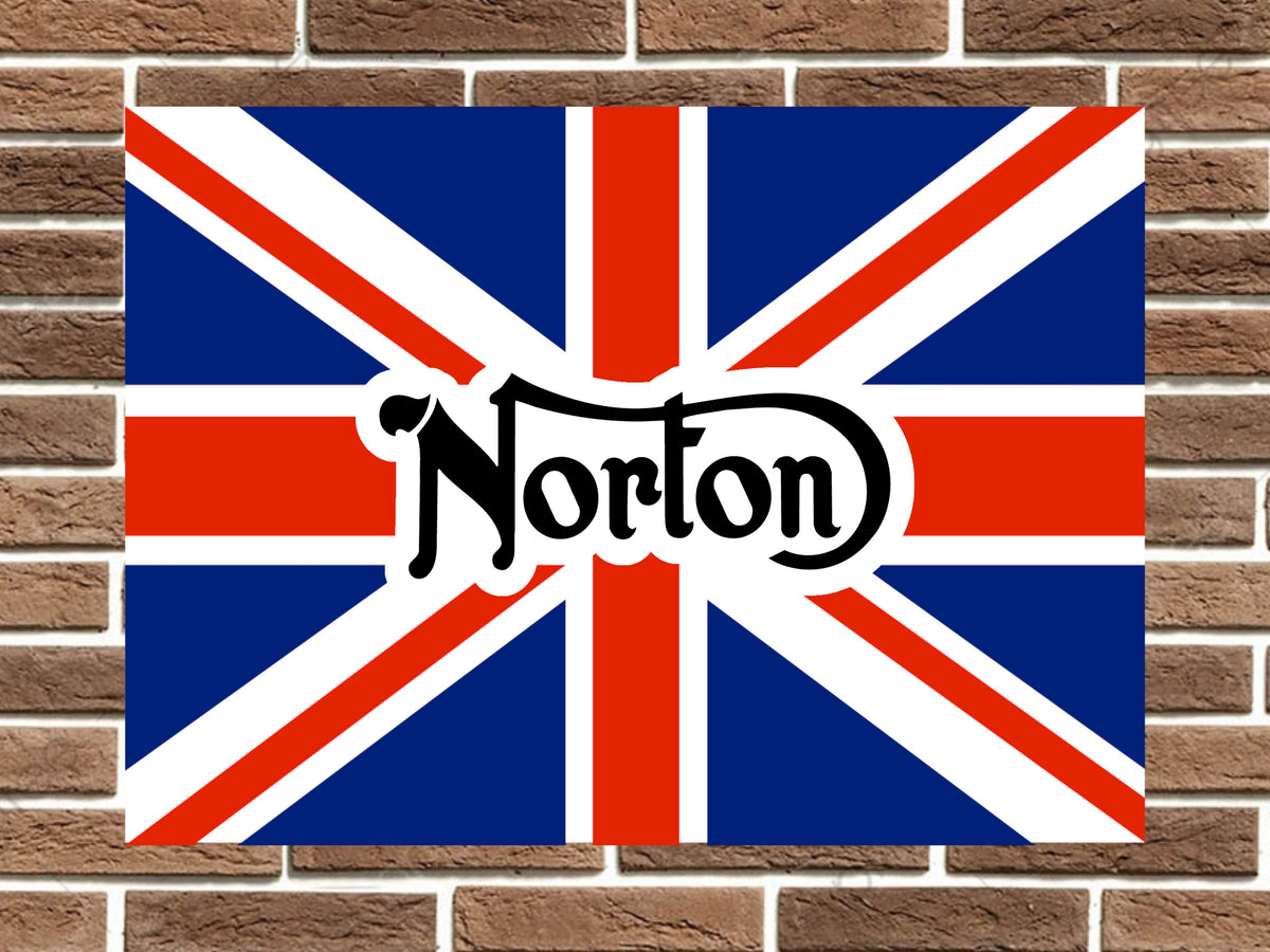 Norton Union Jack Metal Sign