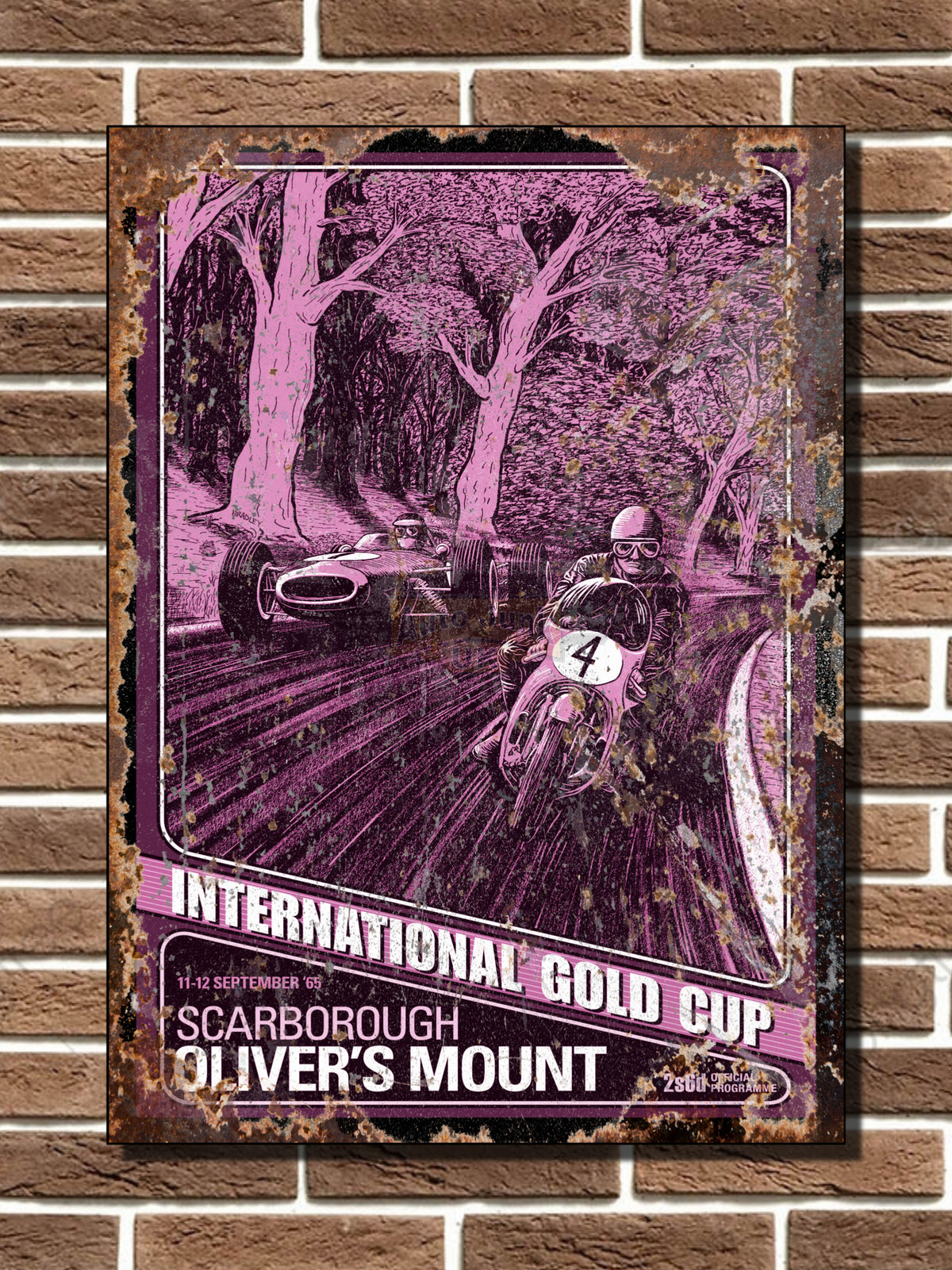 Olivers Mount Gold Cup Metal Sign