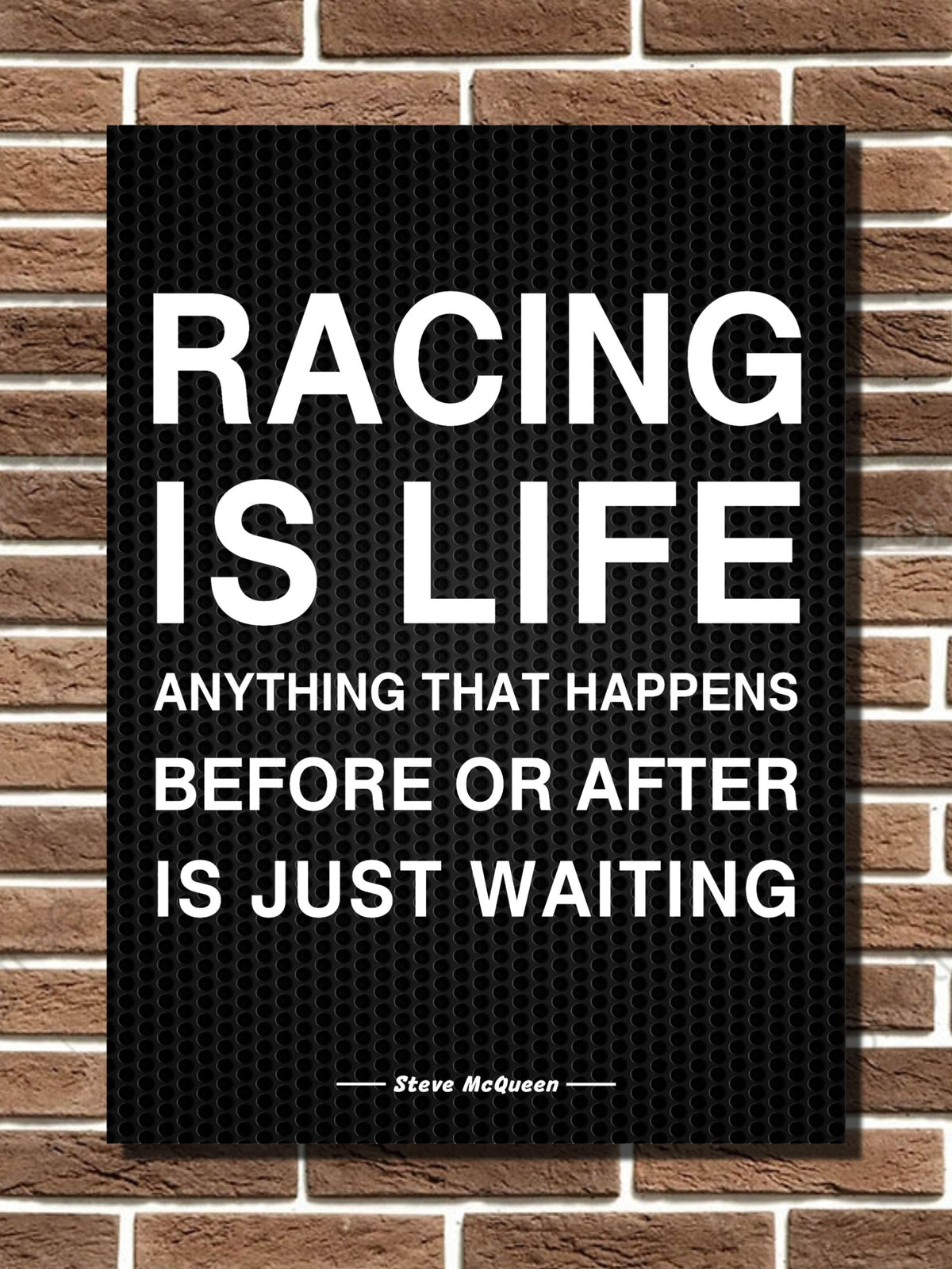Racing is Life Metal Sign