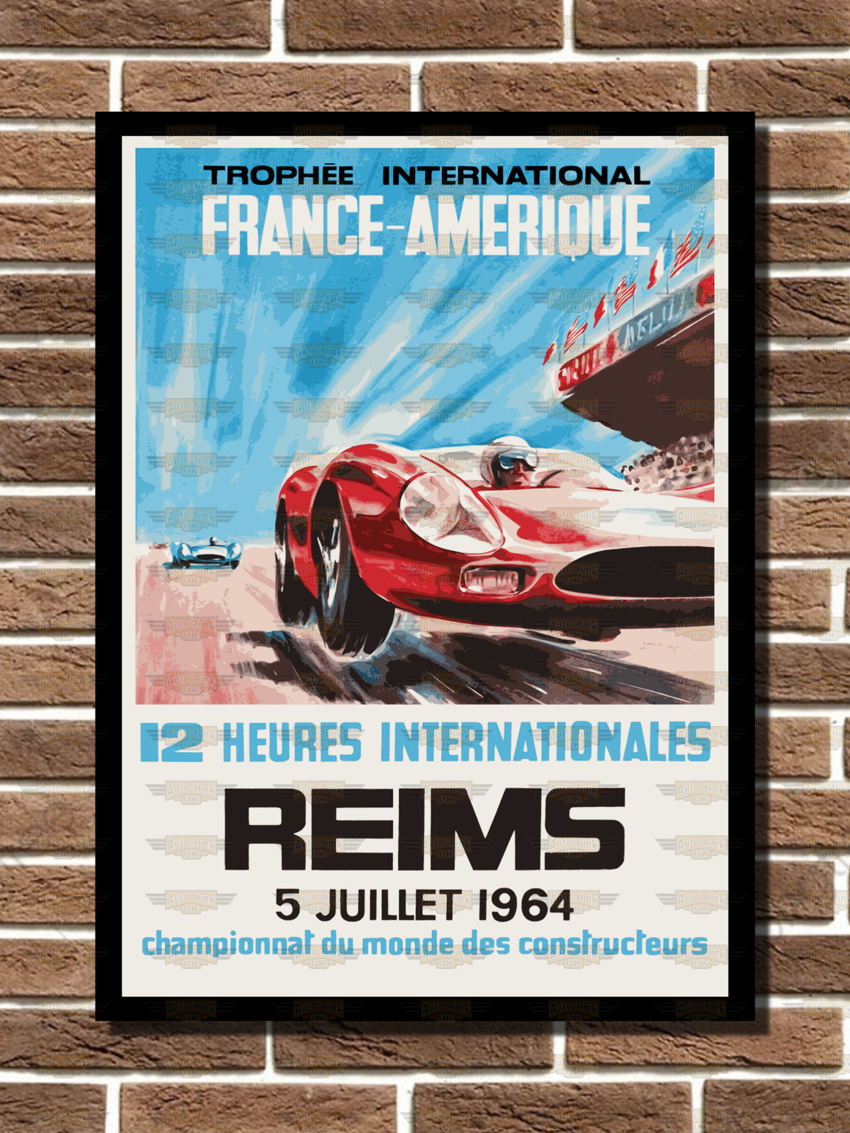 Reims 12 Hours Metal Sign
