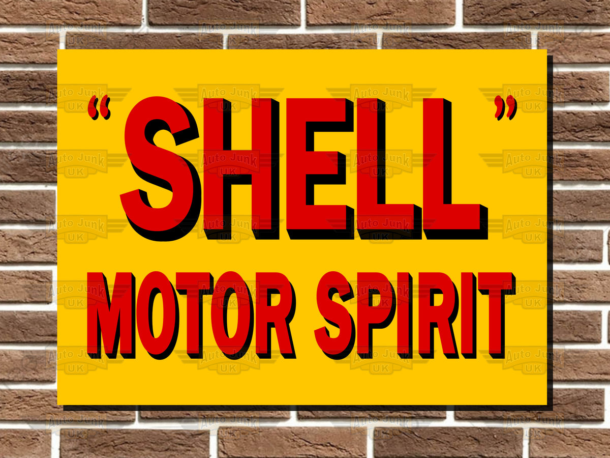 Shell Motor Spirit Metal Sign