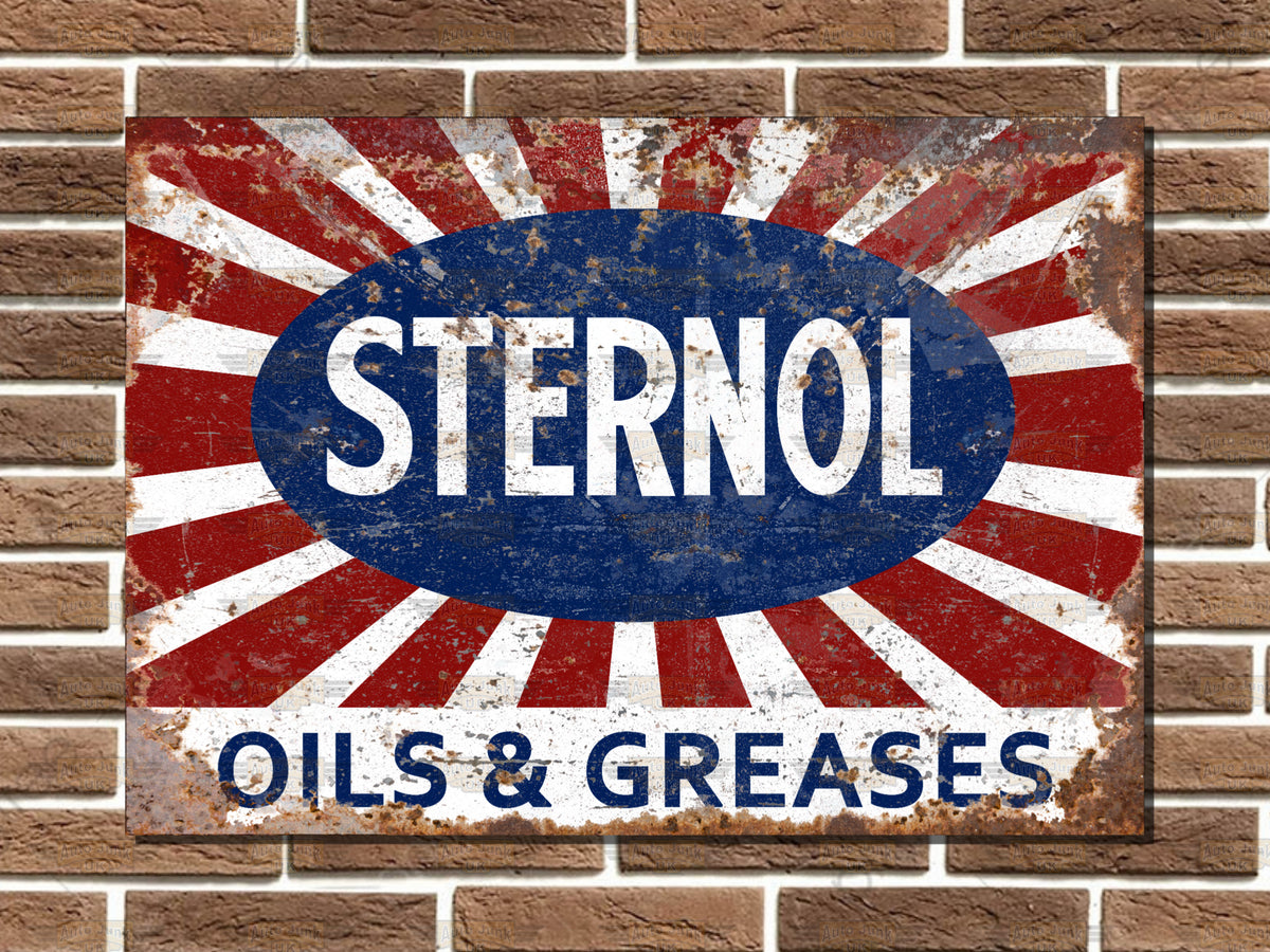 Sternol Oils & Greases Metal Sign