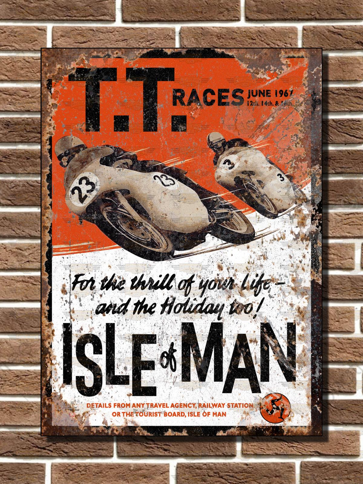 Isle of Man TT Races Metal Sign
