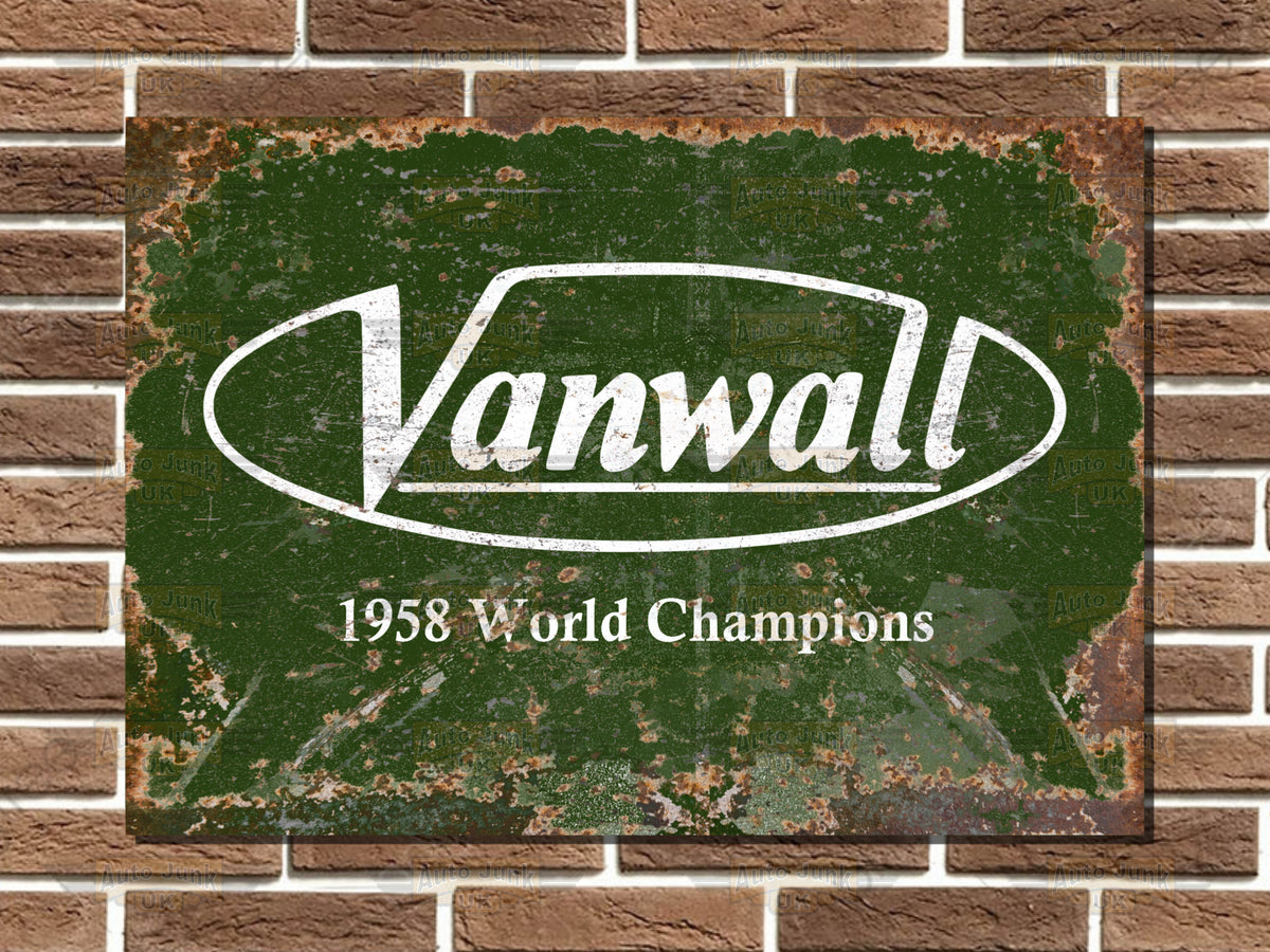 Vanwall World Champions Metal Sign