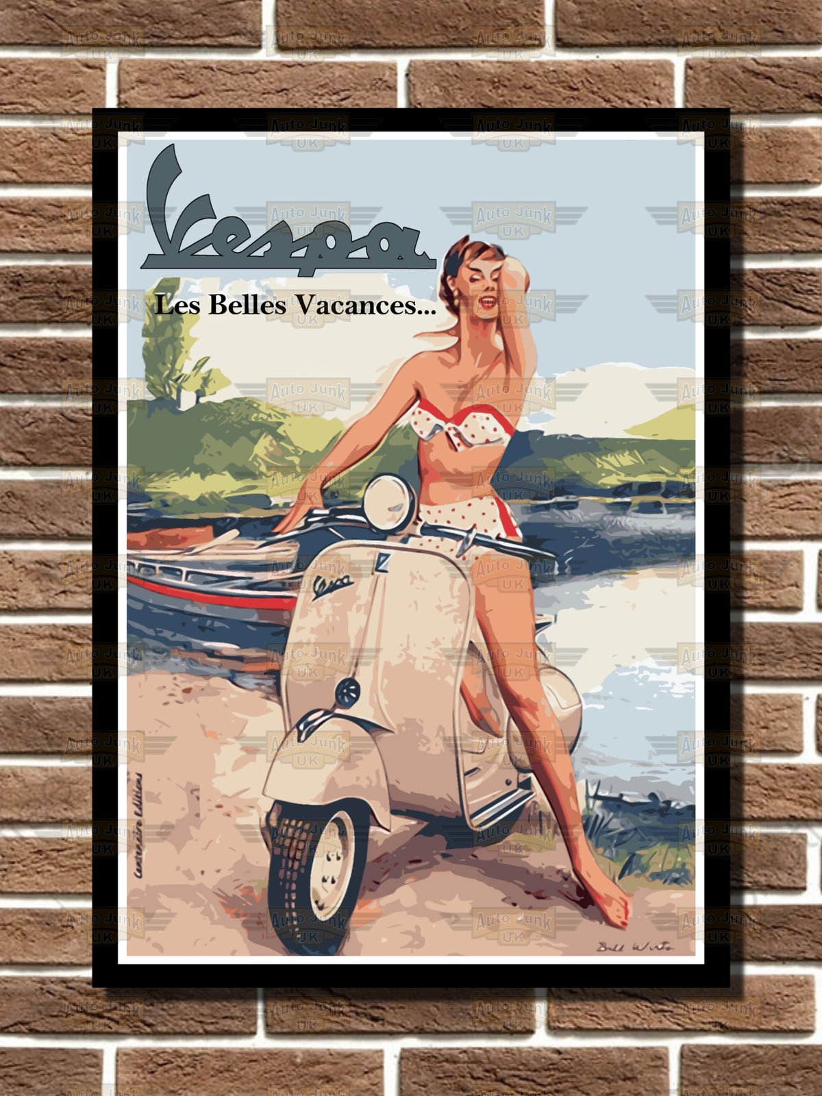 Vespa Metal Sign