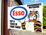 Esso Tiger Double Sided Metal Flange Sign