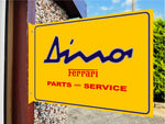 Ferrari Dino Double Sided Metal Flange Sign