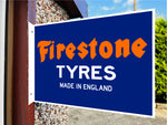 Firestone Tyres Double Sided Metal Flange Sign