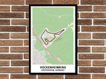 Hockenheimring Circuit Map Layout Metal Sign