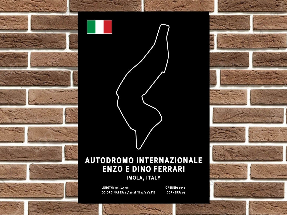 Autodromo Internazionale Enzo e Dino Ferrari Imola Metal Sign