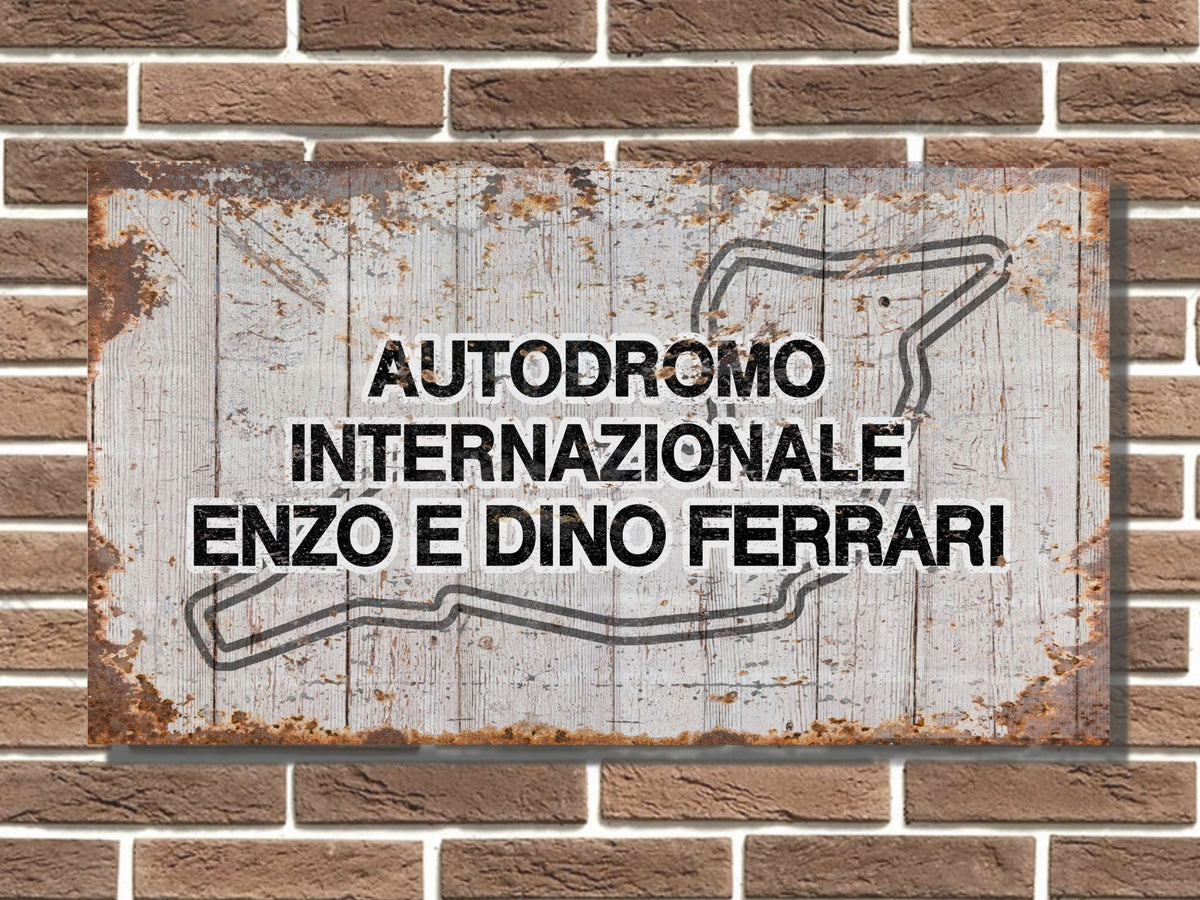 Autodromo Internazionale Enzo e Dino Ferrari Imola Circuit Board Sign