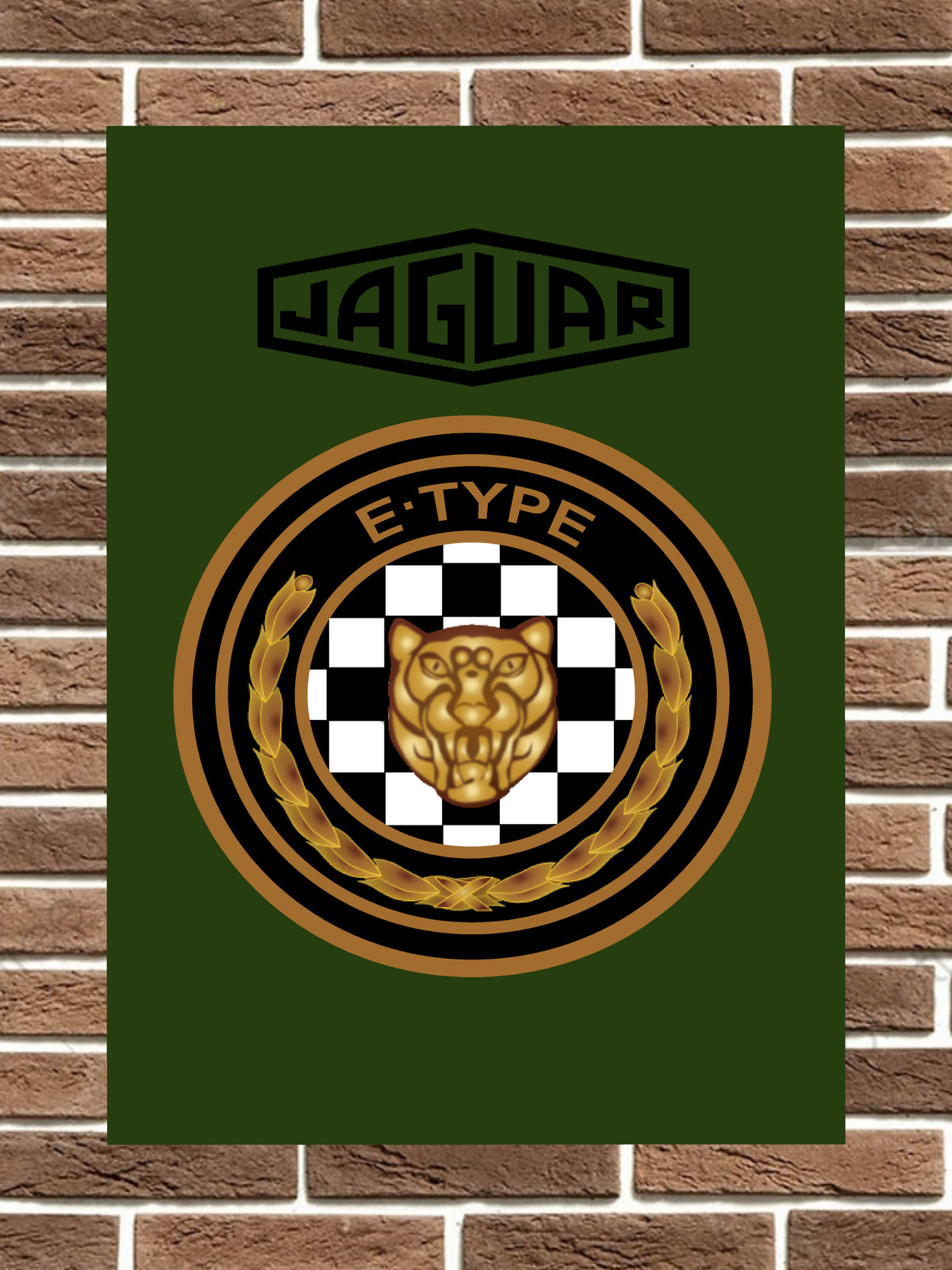 Jaguar E-Type Metal Sign