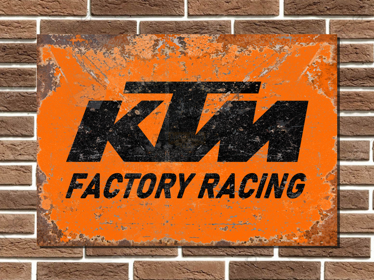 KTM Factory Racing Metal Sign