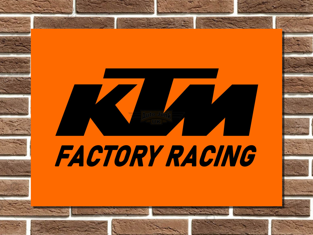KTM Factory Racing Metal Sign