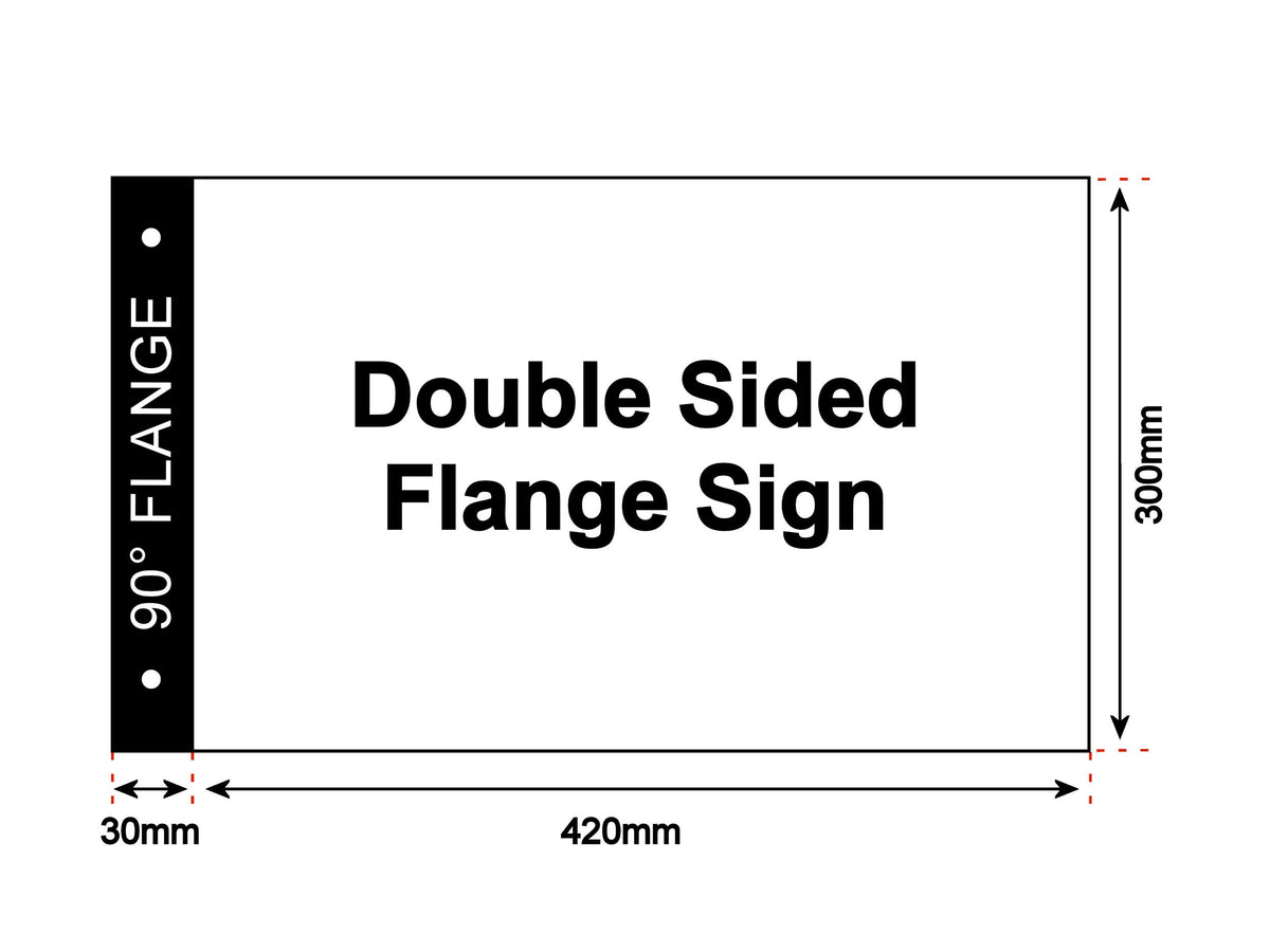 Austin Sales & Service Double Sided Metal Flange Sign