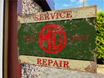 MG Service & Repair Double Sided Metal Flange Sign