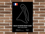 Circuit de Nevers Magny Cours Circuit Layout Metal Sign