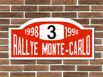 Subaru Impreza WRC (1998) Rally Monte Carlo Plate