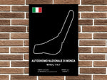 Autodromo Nazionale di Monza Circuit Layout Metal Sign