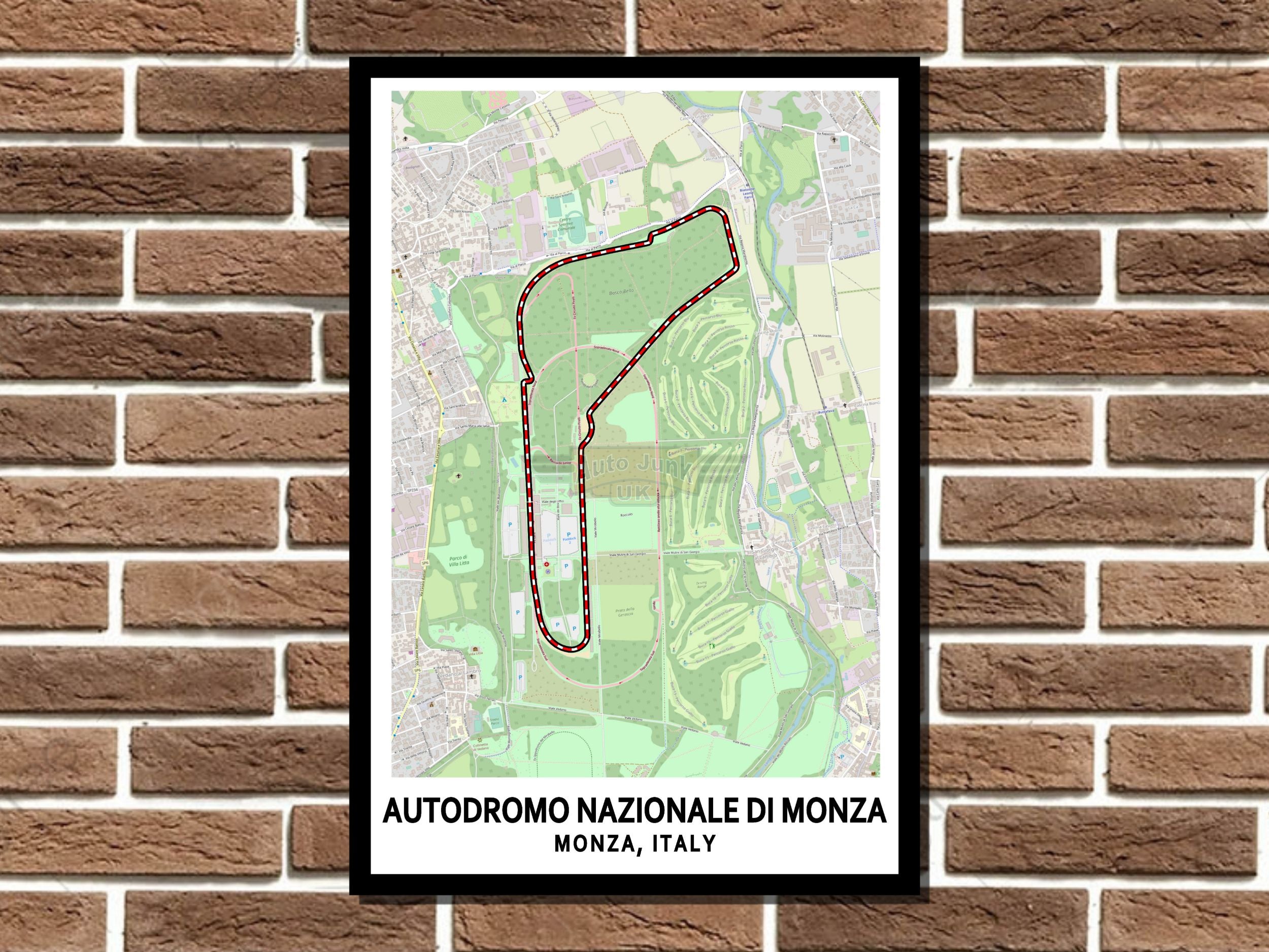 Monza Circuit Map Layout Metal Sign– Auto Junk UK Ltd