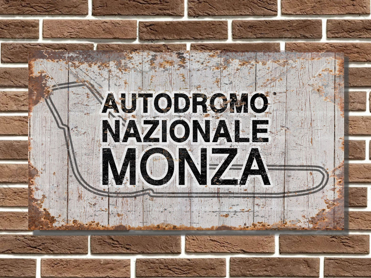 Monza Race Circuit Board Sign