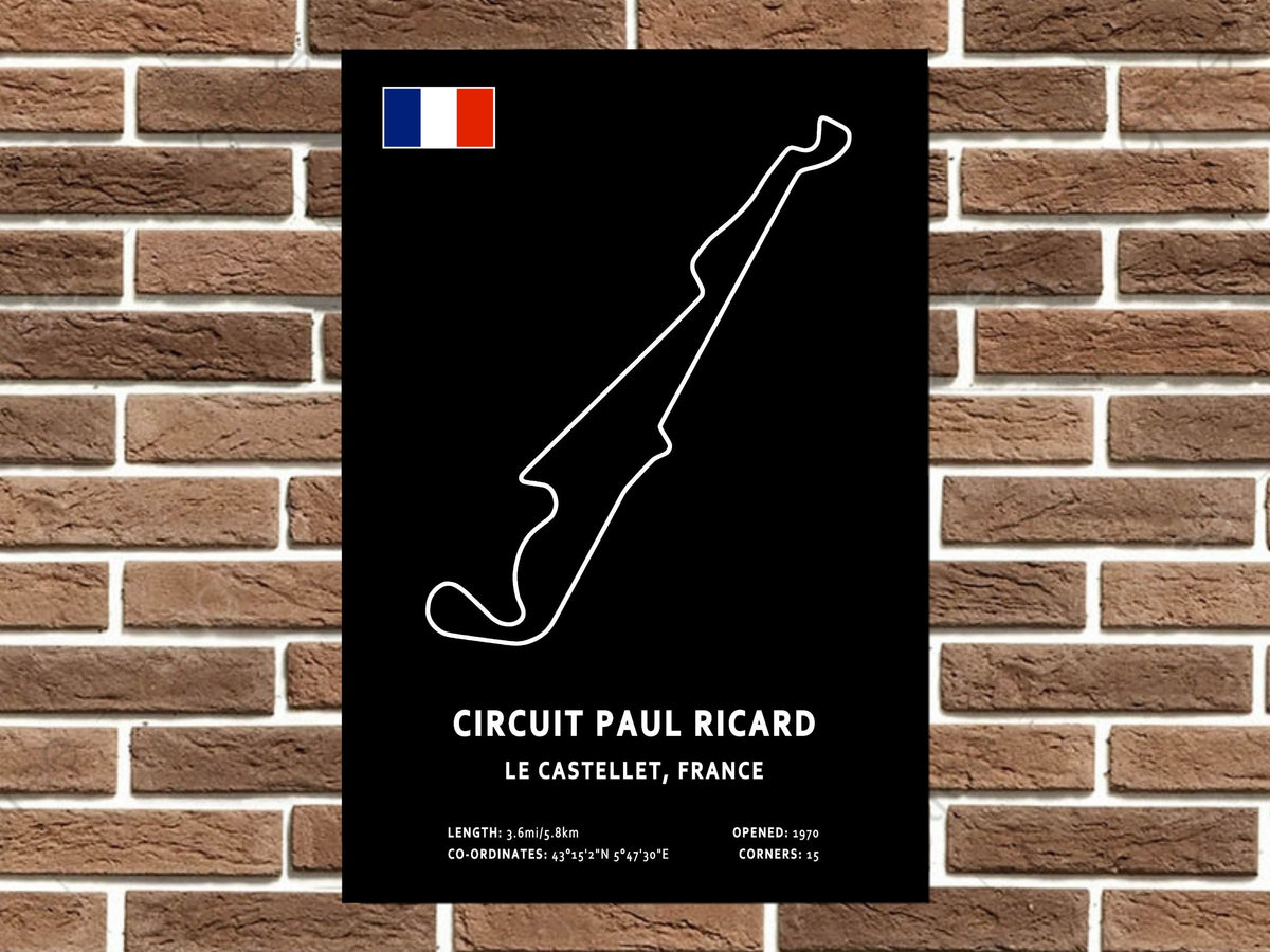 Paul Ricard Circuit Layout Metal Sign