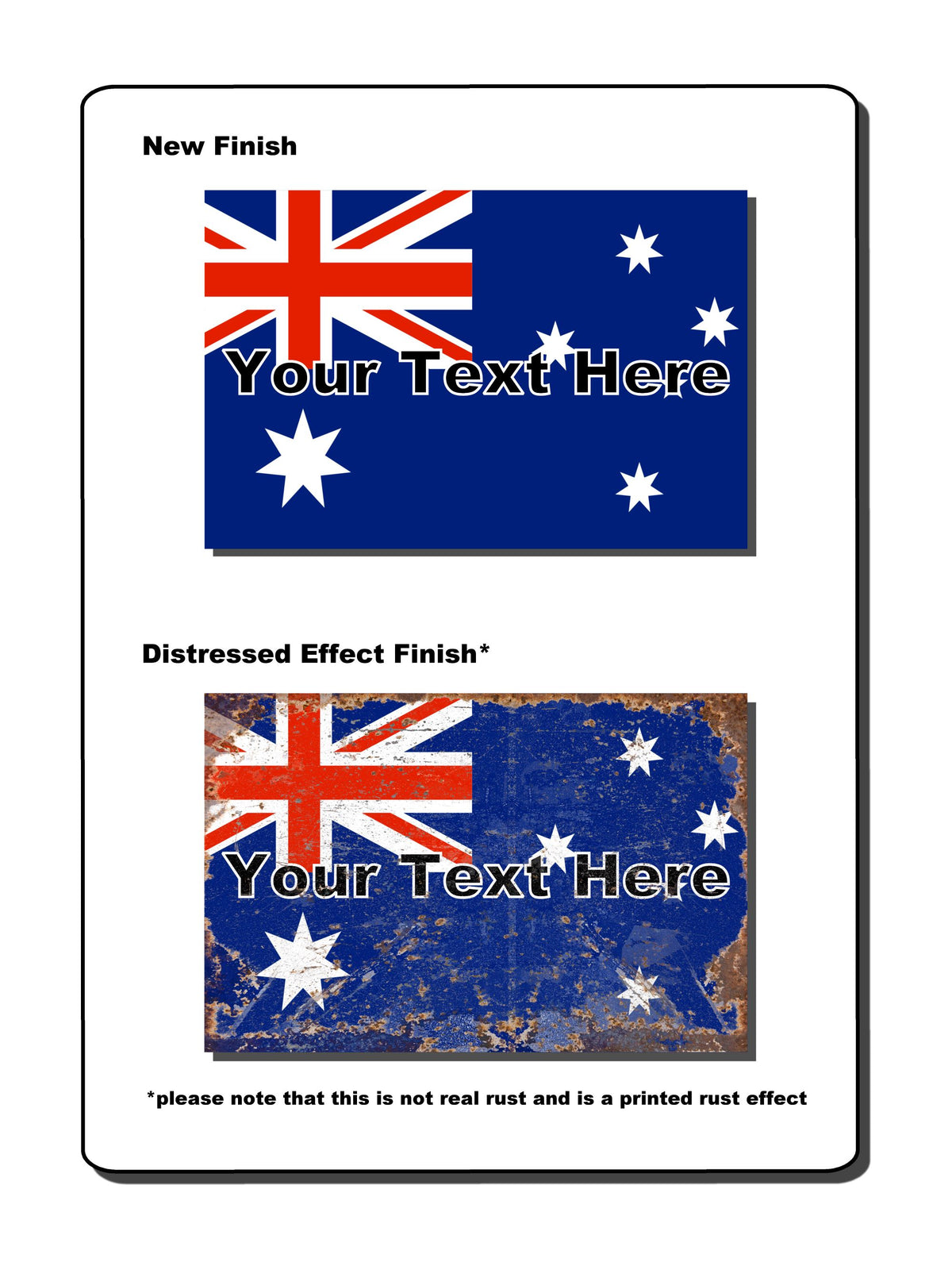 Personalised Flag Sign