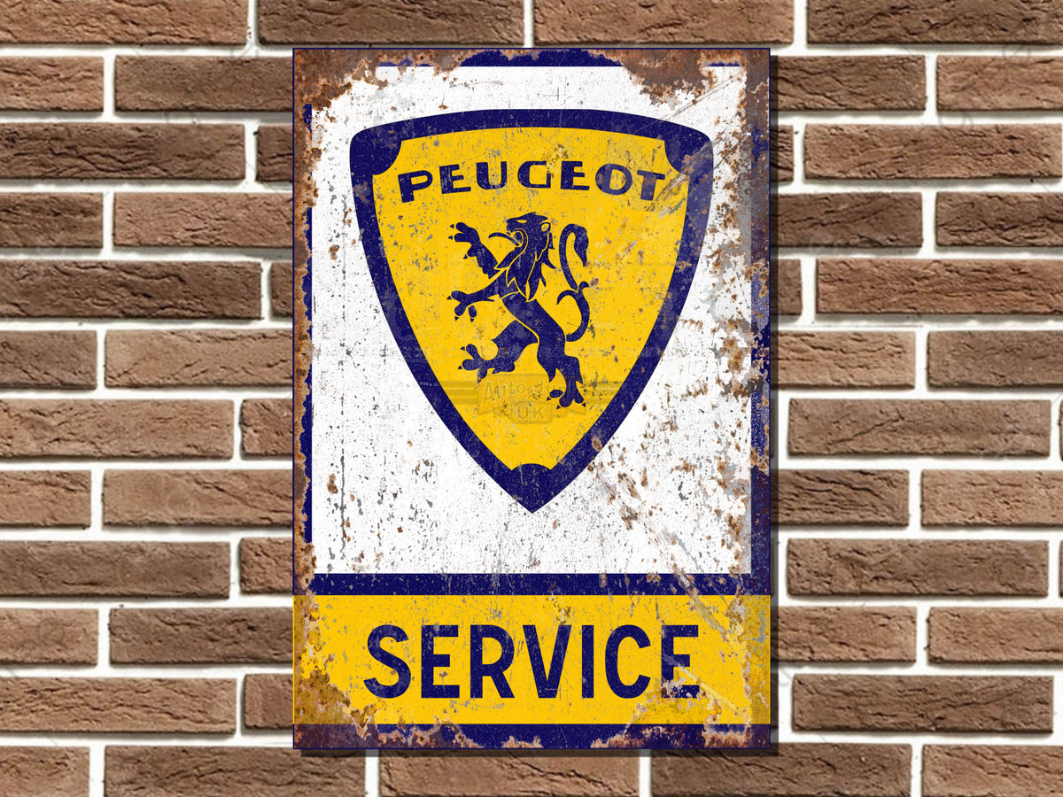 Peugeot Service Metal Sign