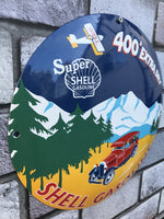 Shell Gasoline Enamel Sign