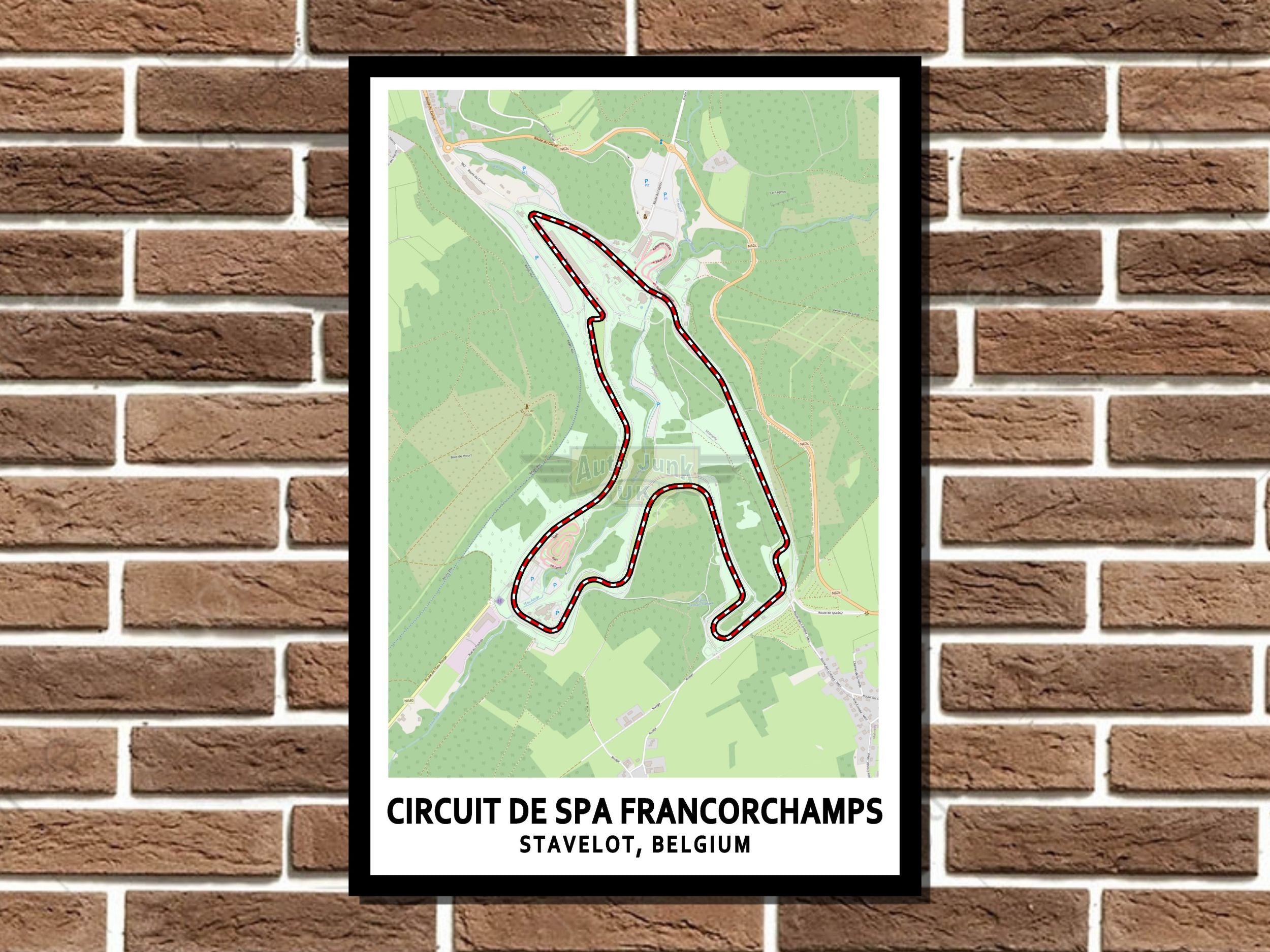 Spa Francorchamps Circuit Map Layout Metal Sign– Auto Junk UK Ltd