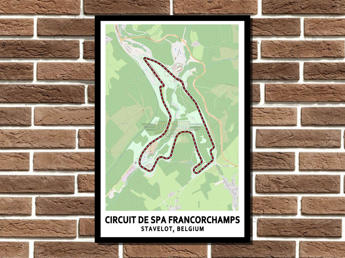 Spa Francorchamps Circuit Map Layout Metal Sign