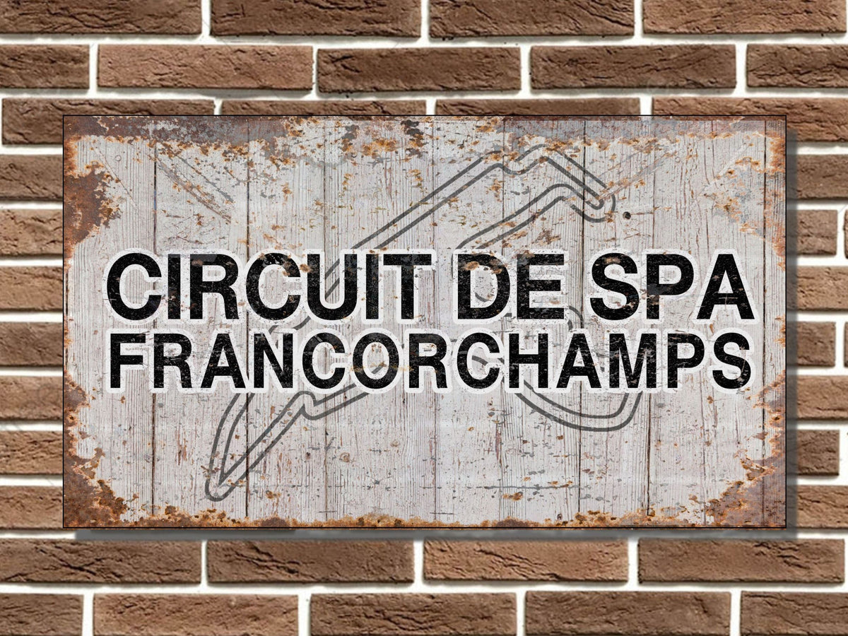 Spa Francorchamps Circuit Board Sign