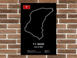 Isle of Man TT Races Circuit Layout Metal Sign