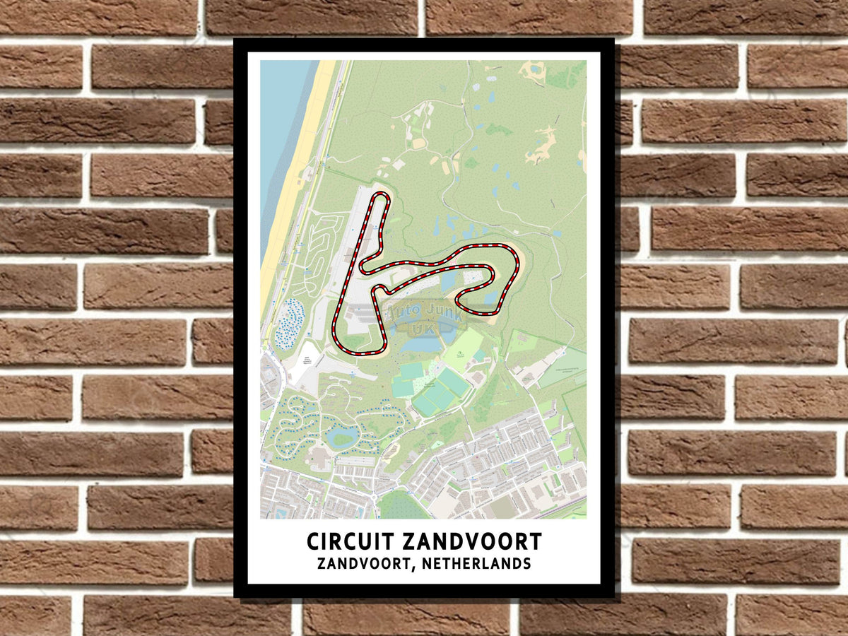 Circuit Zandvoort Circuit Map Layout Metal Sign