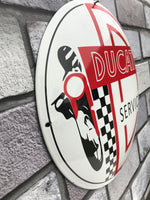 Ducati Service Enamel Sign