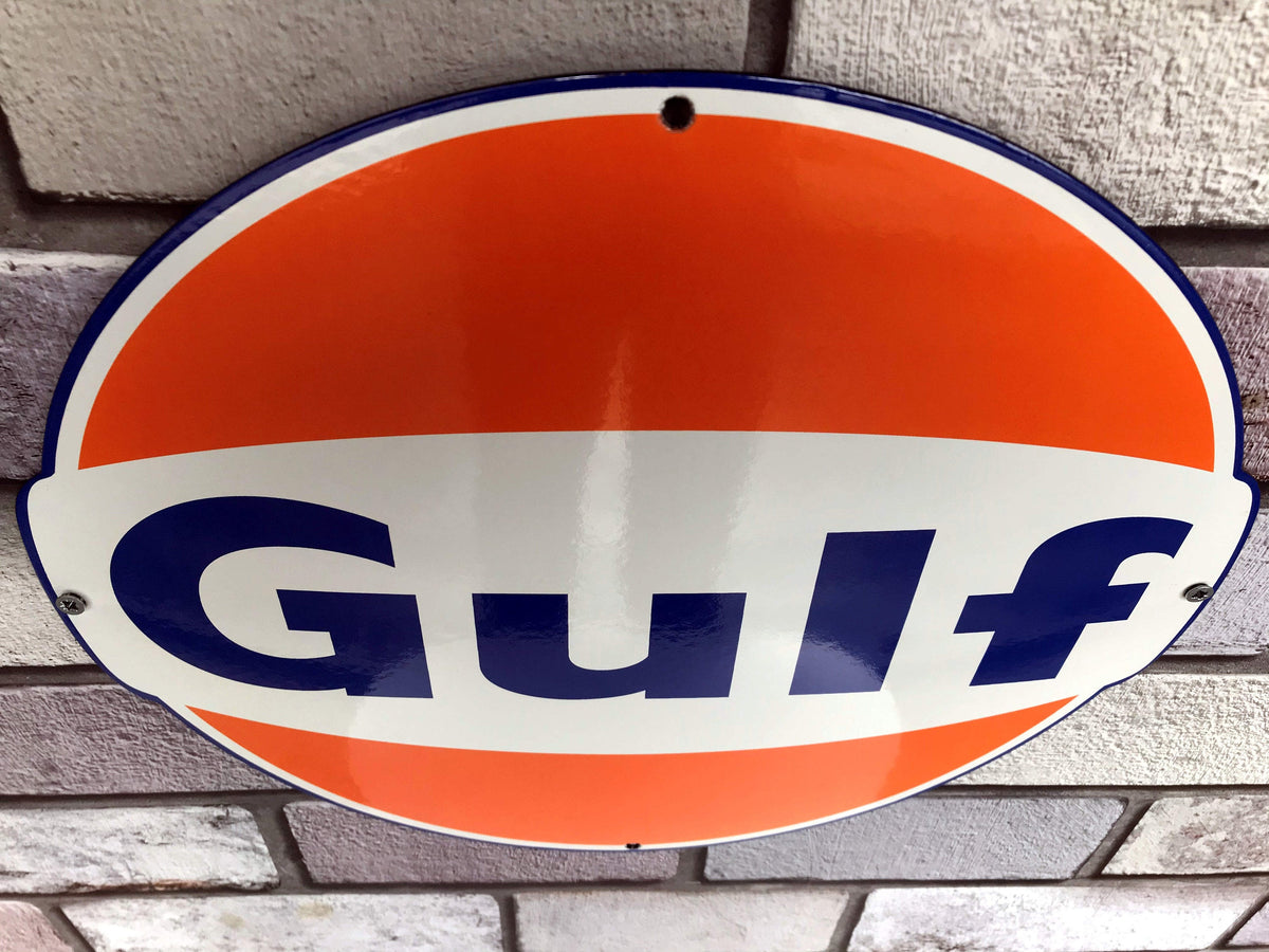 Gulf Enamel Sign