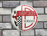 Ducati Service Enamel Sign